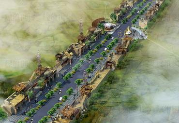 江苏盐城金色港湾鸟瞰图